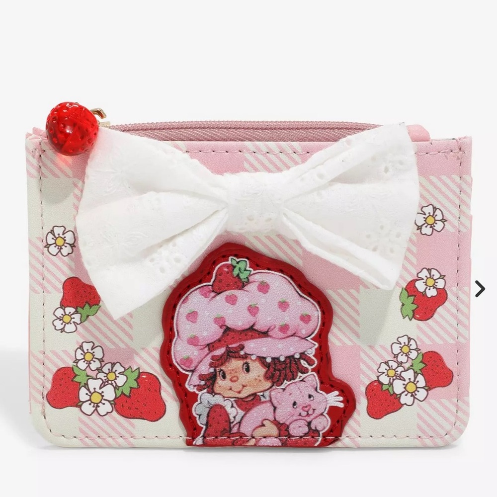 🍓 Strawberry Shortcake Gingham Bow Wallet 🍓